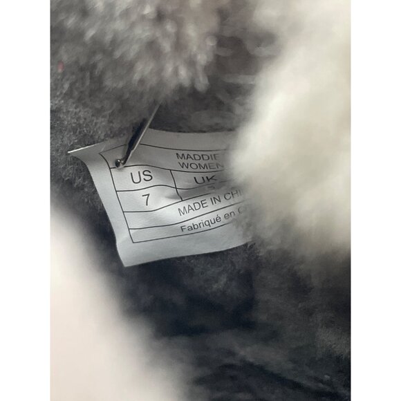 Gooce Maddie Suede Leather Boots Women 7 Round Toe Quilted Sheepskin Wool Winter - Picture 5 of 11